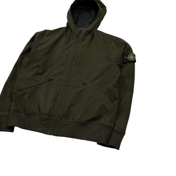 Stone island soft shell jacket khaki clearance