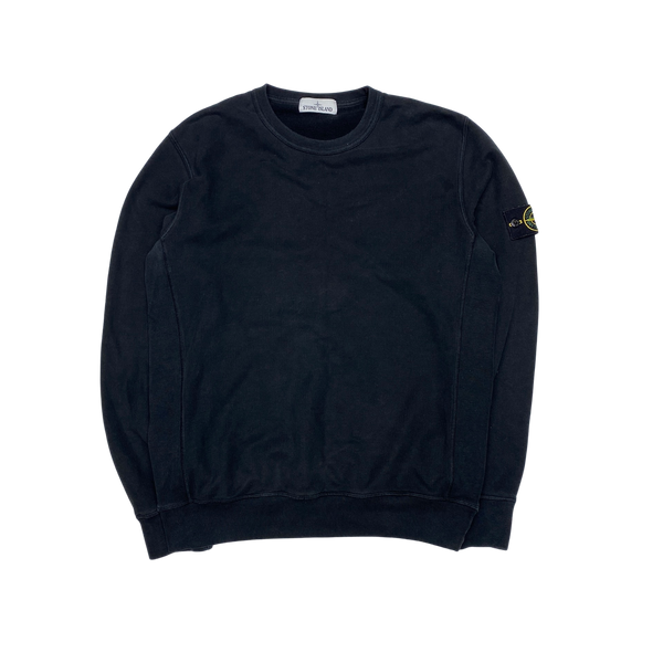 Stone Island 2016 Black Cotton Crewneck Sweatshirt