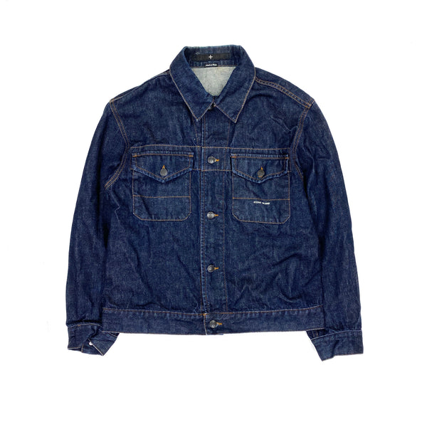 Stone Island Thick Denim Navy Cotton Jacket