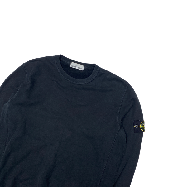 Stone Island 2016 Black Cotton Crewneck Sweatshirt