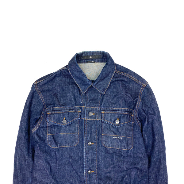 Stone Island Thick Denim Navy Cotton Jacket