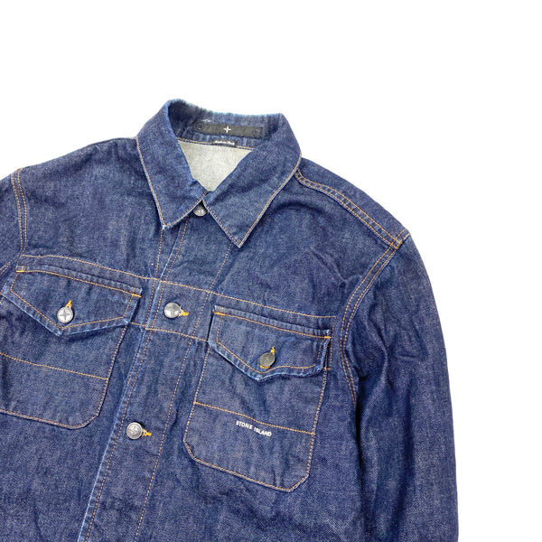 Stone Island Thick Denim Navy Cotton Jacket