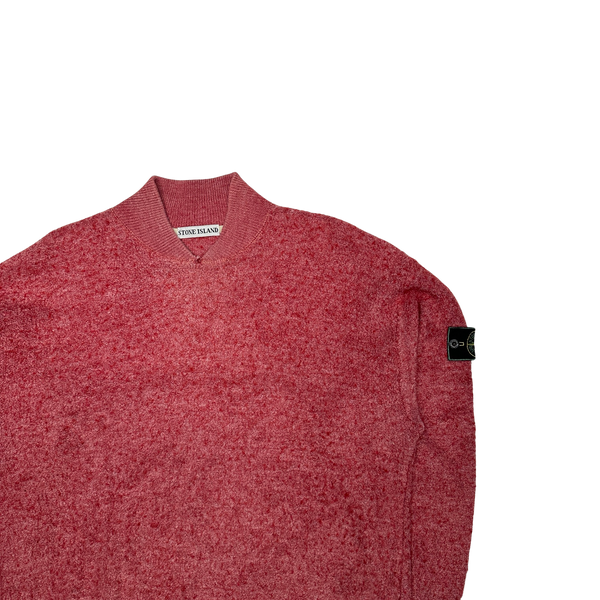 Stone Island Vintage 80's Pink Wool Pullover Jumper