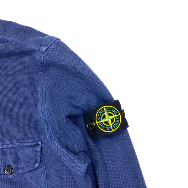 Stone Island Navy Cotton Slim Fit Shirt