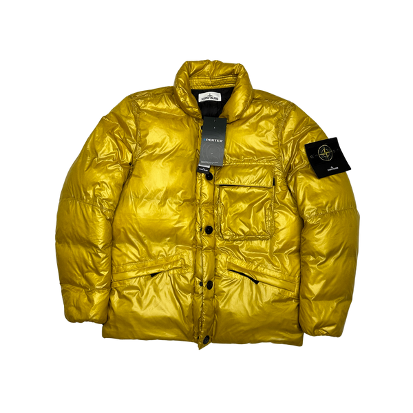 Stone Island Yellow Pertex Quantum Y Down Puffer Jacket