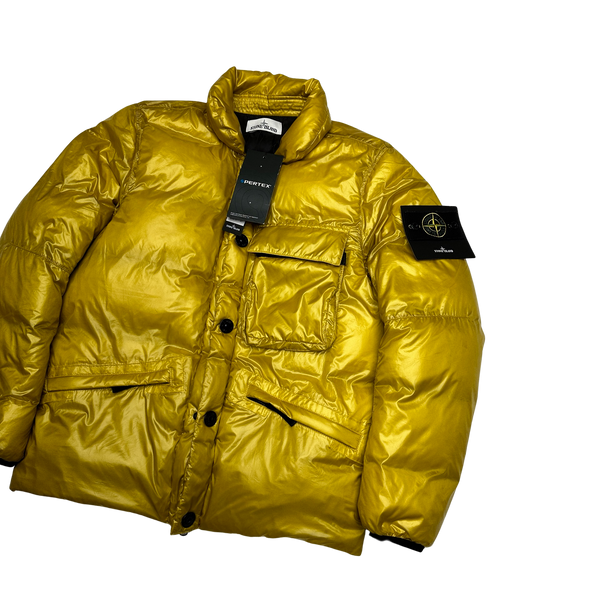Stone Island Yellow Pertex Quantum Y Down Puffer Jacket