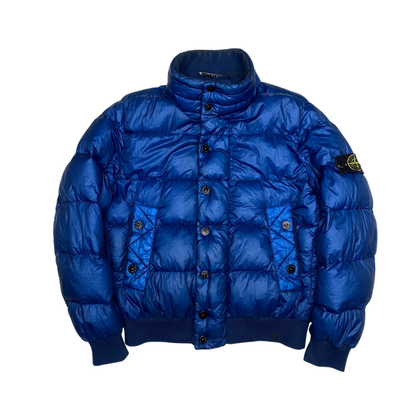 Stone Island Blue 2011 Garment Dyed Puffer Jacket