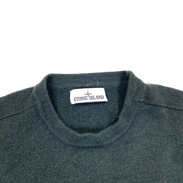 Stone Island Bottle Green Wool Crewneck Jumper