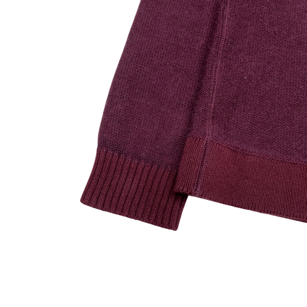 Stone Island 2017 Burgundy Knitted Crewneck