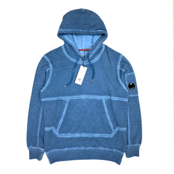 CP Company Two Tone Blue Pullover Hoodie