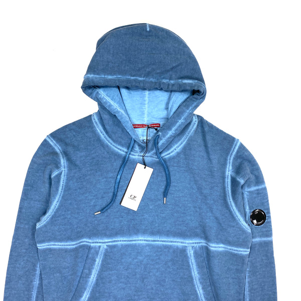 CP Company Two Tone Blue Pullover Hoodie