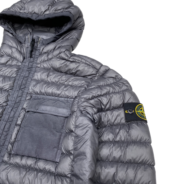Stone Island Grey Micro Yarn Down Puffer Jacket