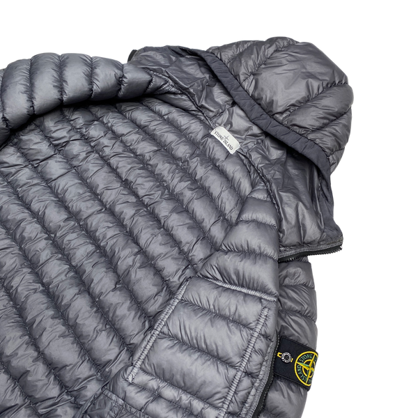 Stone Island Grey Micro Yarn Down Puffer Jacket