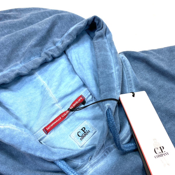 CP Company Two Tone Blue Pullover Hoodie