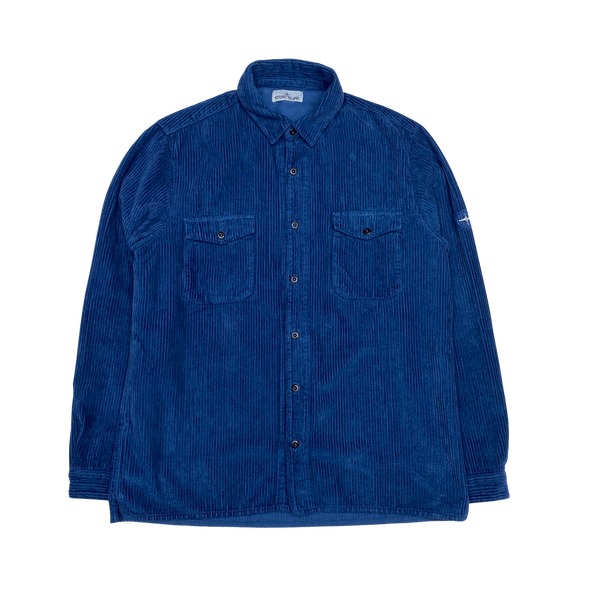 Stone Island Blue Corduroy Shirt