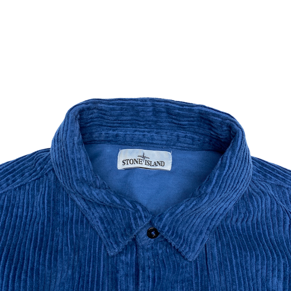 Stone Island Blue Corduroy Shirt