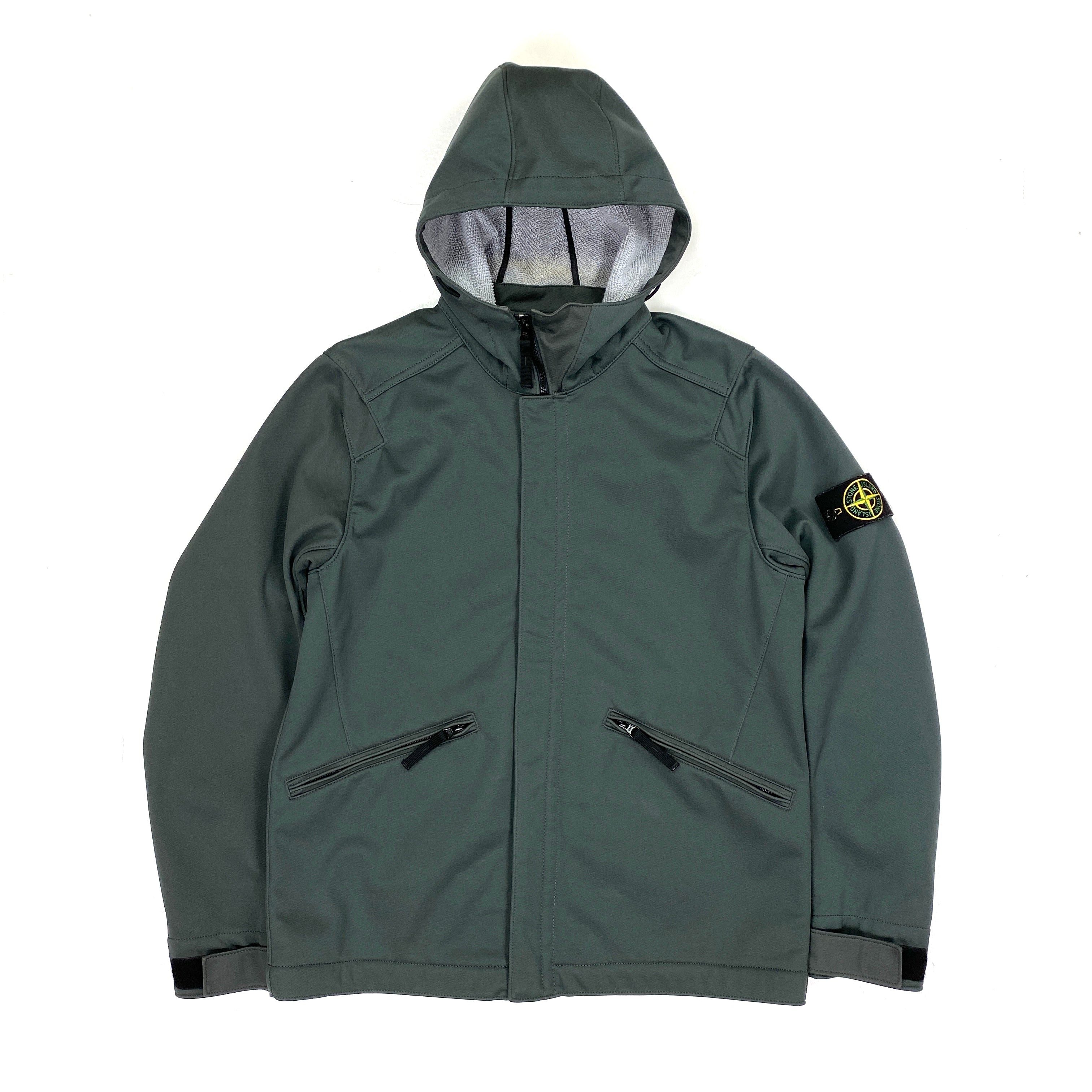 Soft Shell Stone Island Parka Verde Stone Island Bottle Green