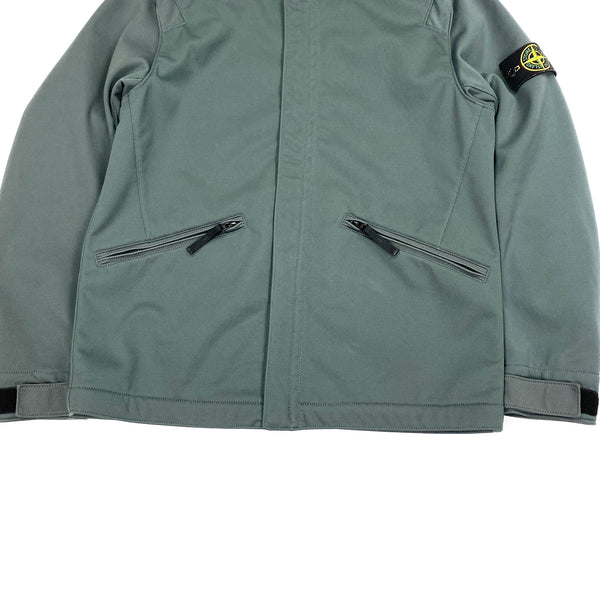 Stone Island Bottle Green Terry R Soft Shell Jacket