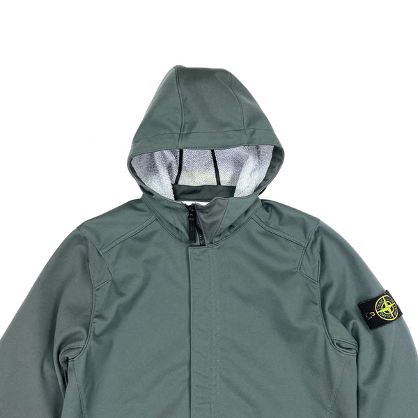 Stone Island Bottle Green Terry R Soft Shell Jacket