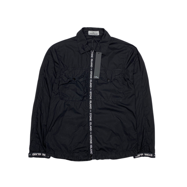 Stone Island 2022 Spellout Text Zipped Overshirt