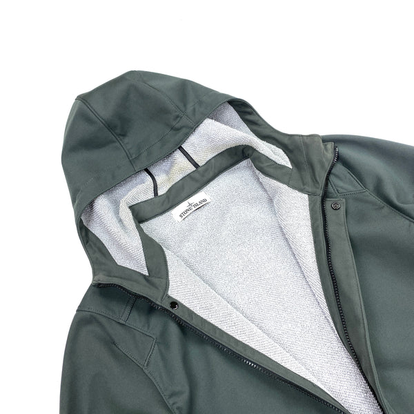 Stone Island Bottle Green Terry R Soft Shell Jacket