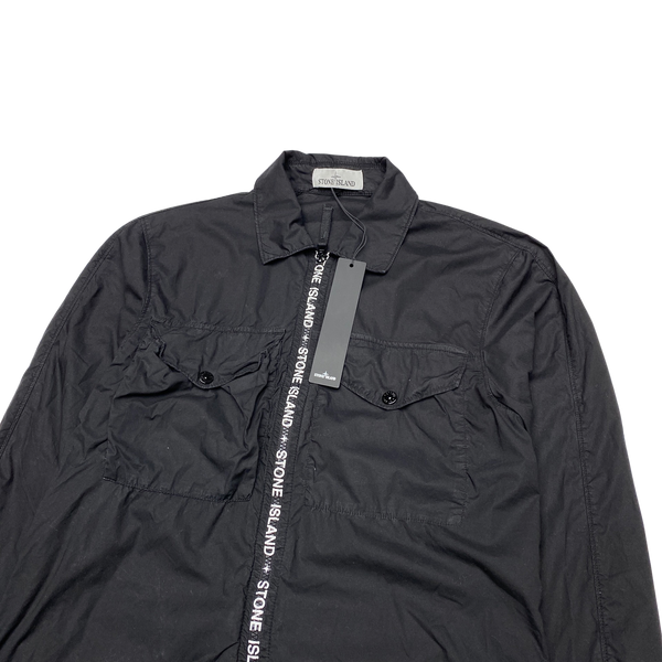Stone Island 2022 Spellout Text Zipped Overshirt