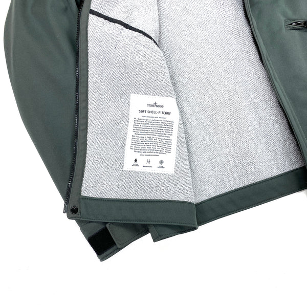Stone Island Bottle Green Terry R Soft Shell Jacket