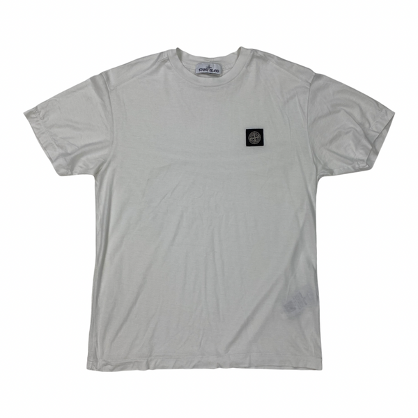 Stone Island White Cotton T Shirt