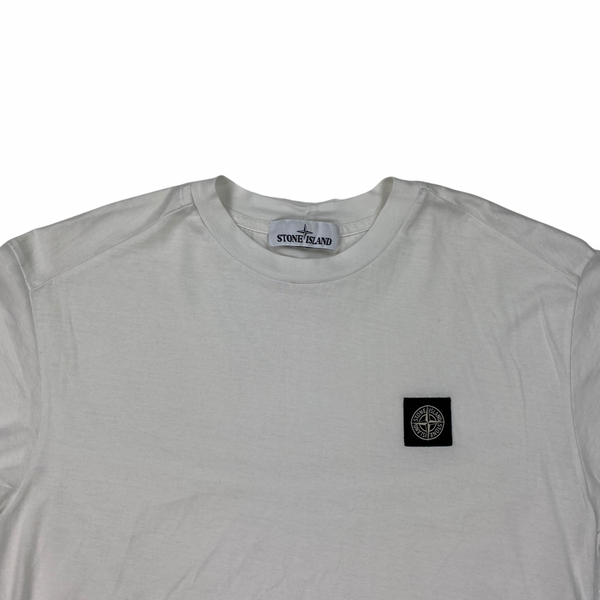 Stone Island White Cotton T Shirt