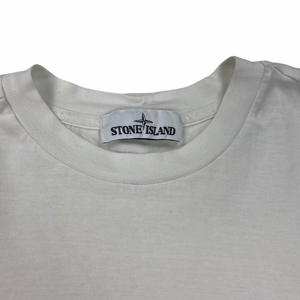 Stone Island White Cotton T Shirt