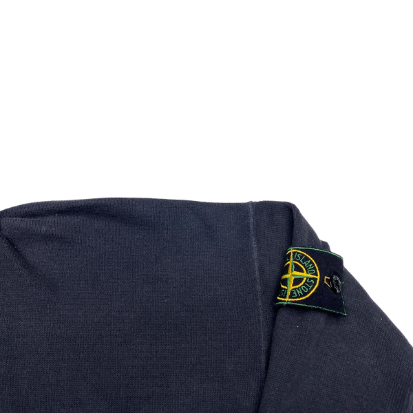 Stone Island 1995 Vintage Black Mock Neck Cotton Pullover