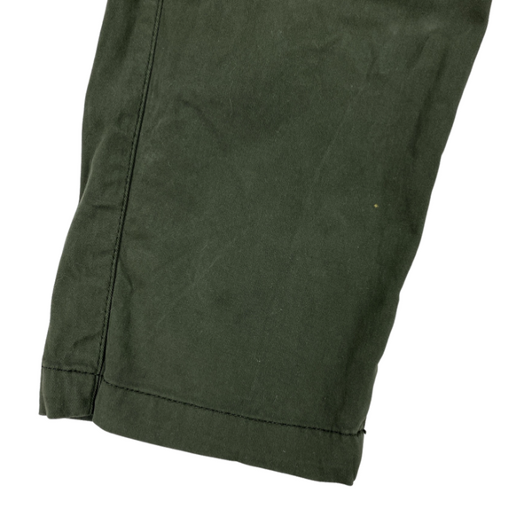 Stone Island Dark Green Thick Cotton Cargo Trousers