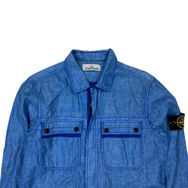 Stone Island Blue Linen Cotton 2014 Shirt