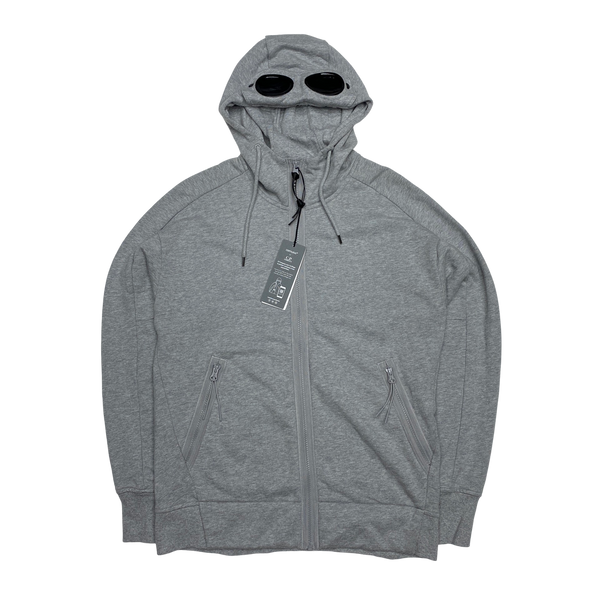 CP Company Light Grey Goggle Cotton Hoodie