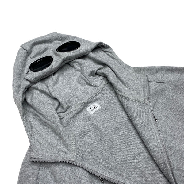 CP Company Light Grey Goggle Cotton Hoodie