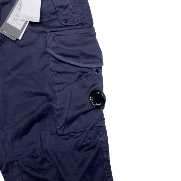 CP Company Navy Cotton Loose Fit Cargo Trousers