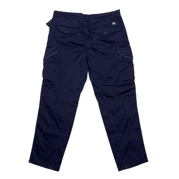 CP Company Navy Cotton Loose Fit Cargo Trousers