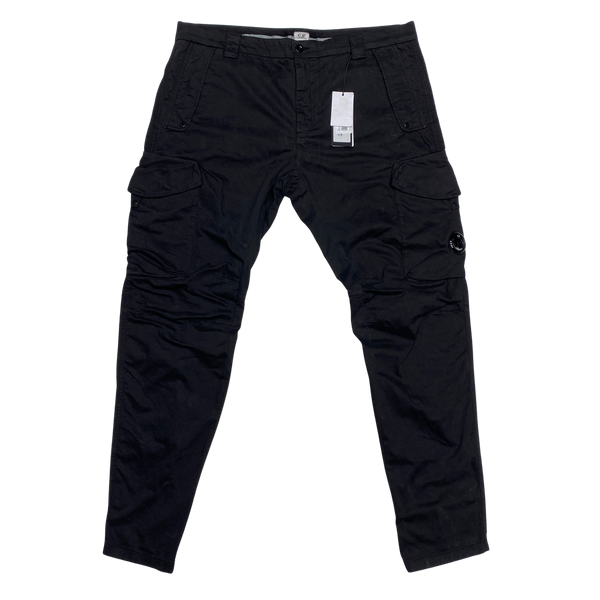 CP Company Black Ergonomic Fit Cargo Trousers