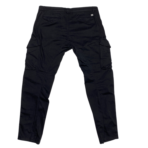CP Company Black Ergonomic Fit Cargo Trousers