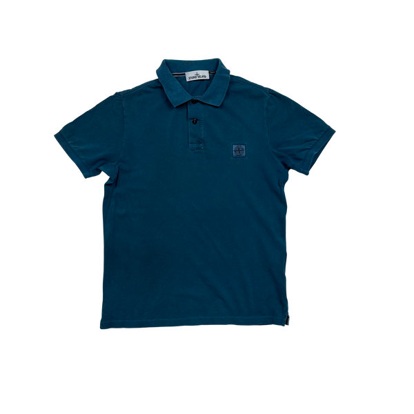 Stone Island 2014 Blue Short Sleeved Polo Top - Large