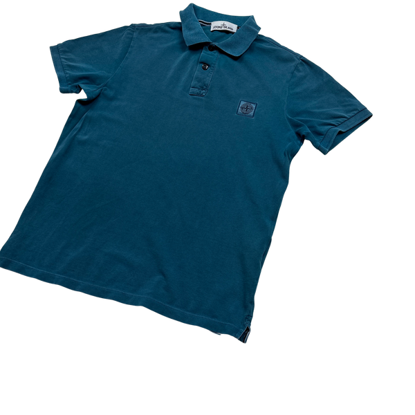 Stone Island 2014 Blue Short Sleeved Polo Top - Large