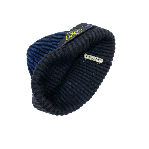 Stone Island Thick Ribbed Two Tone Beanie