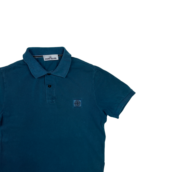 Stone Island 2014 Blue Short Sleeved Polo Top - Large