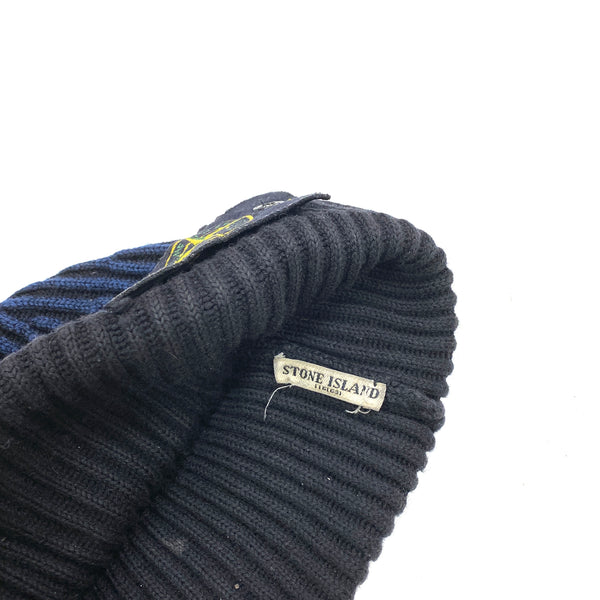 Stone Island Thick Ribbed Two Tone Beanie