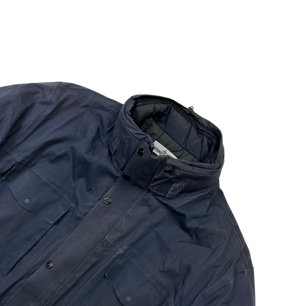 Stone Island Navy Performance Cotton 3L Primaloft Jacket - 3XL