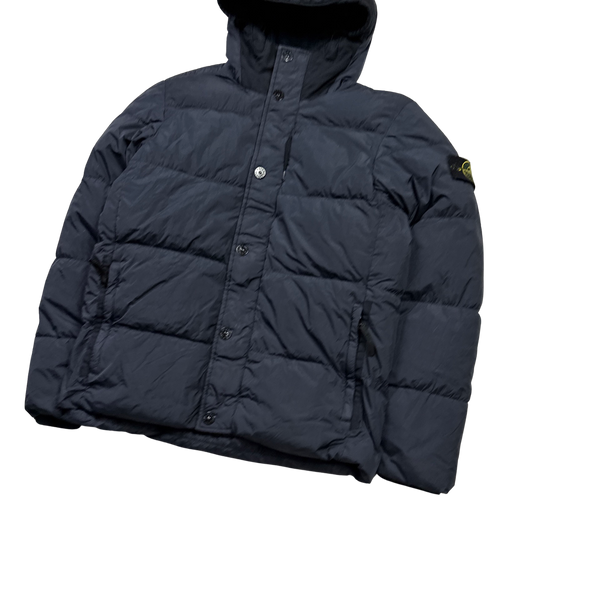 Stone Island 2016 Navy Crinkle Reps Down Puffer Jacket - Medium