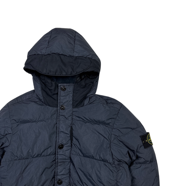 Stone Island 2016 Navy Crinkle Reps Down Puffer Jacket - Medium