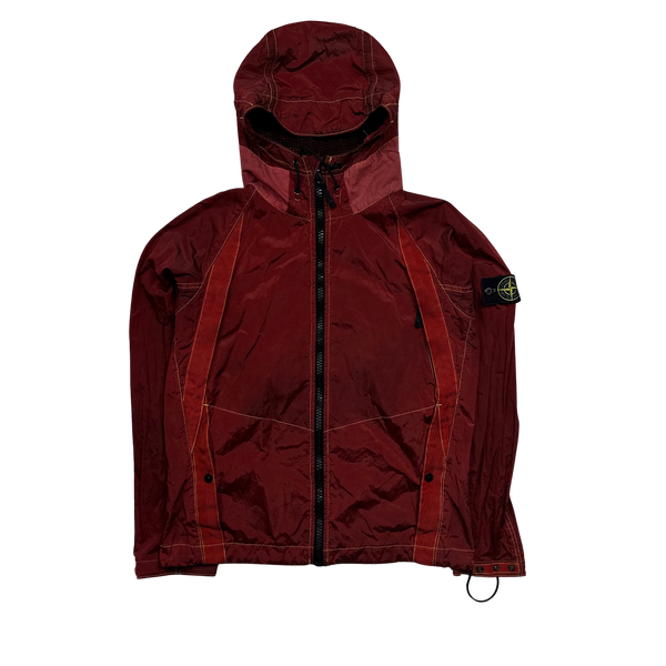 Stone Island 2010 Nylon Metal Shimmer Two Tone Red Jacket - Large