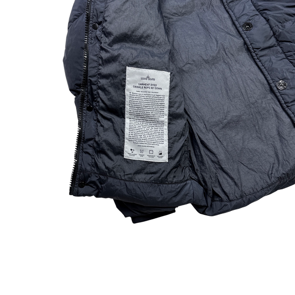 Stone Island 2016 Navy Crinkle Reps Down Puffer Jacket - Medium