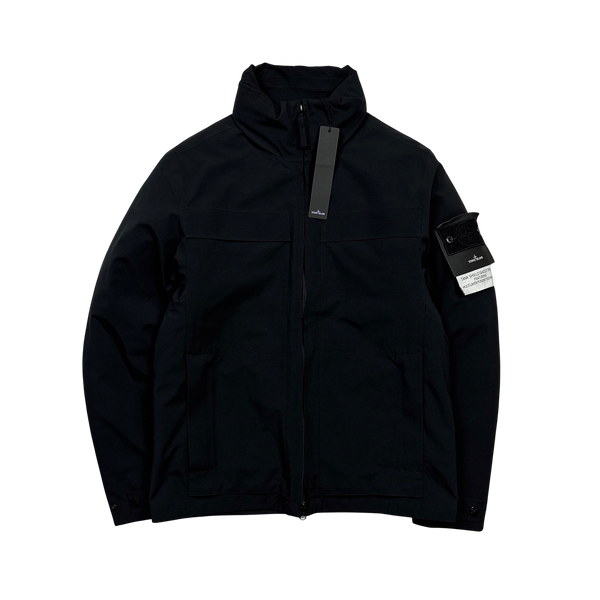 Stone Island Tank Shield Ghost Piece in Black Featuring Stretch